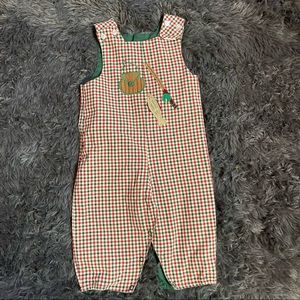 BAILEY BOYS Reversible Fishing Reindeer Long Romper